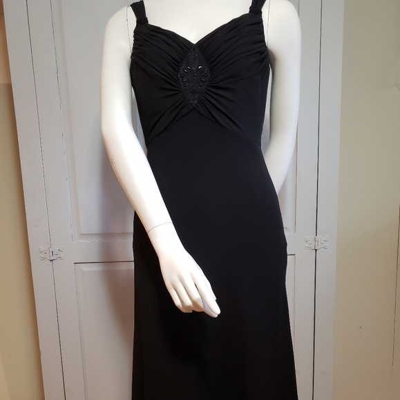 Evan Piccone 6P Vintage Black Crepe Dress - Picture 1 of 7